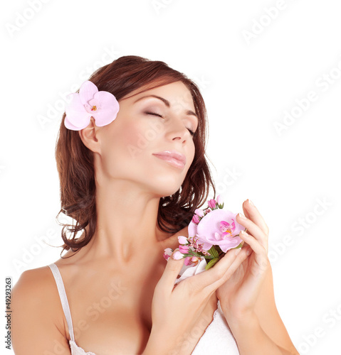 Photo: Girl enjoying dayspa Girl enjoying dayspa