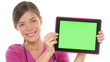Medical nurse doctor showing tablet pc computer screen