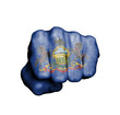 United states, fist with the flag of Pennsylvania