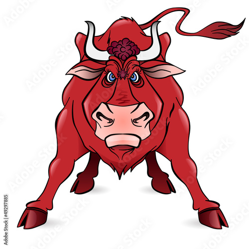 Vector: Cartoon Bull Cartoon Bull