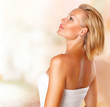 Beautiful Young Spa Woman portrait. Beauty Girl in Bath Towel