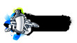 Graffiti image of can with arrows