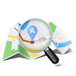 map & magnifying glass