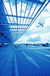 the scene of T3 airport building in beijing china.