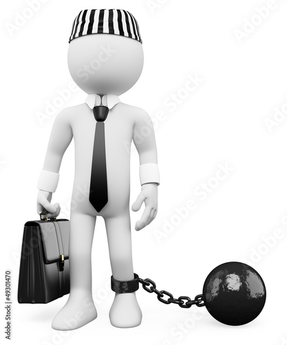 Illustration: 3D white people. Corrupt politician 3D white people. Corrupt politician