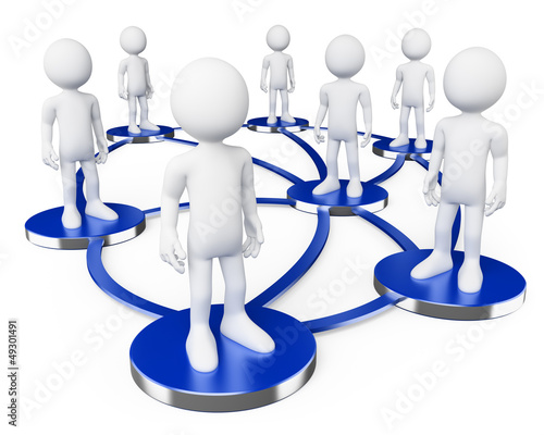 Illustration: 3D white people. Social Networks 3D white people. Social Networks