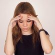 Teenager girl with migraine