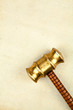 gavel on parchment paper