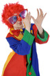 Junge Frau in Clown-Kostüm