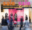 Sale signs in shop window