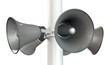 Horn Loudspeakers On A Pole