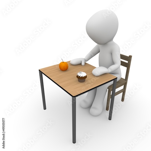 Illustration: Gesund oder Ungesund Gesund oder Ungesund