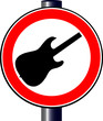 Vector: Spoof Guitar Traffic Sign Spoof Guitar Traffic Sign