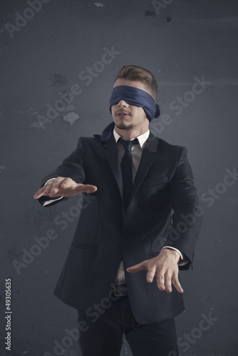 Photo: Blind businessman Blind businessman