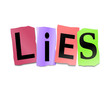 Lies concept.