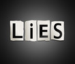 Lies concept.