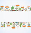 Old city background. Vector