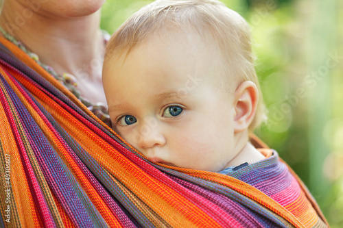 Photo: Baby in sling Baby in sling