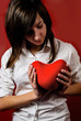 Teenage girl with heart