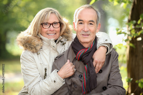 Photo: Senior couple in the woods Senior couple in the woods