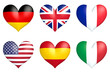 nation hearts Germany, Great Britain, France, USA, Spain, Italy