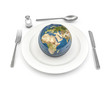 World food, Earth map texture source: cinema4dtutorial.net