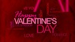 Happy Valentine's Day word tag cloud animation