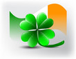 St. Patrick's day card with four-leaf clover