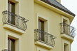 New building - balcony with metal ornaments rail