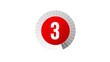 Compte à rebours 5-0 rouge