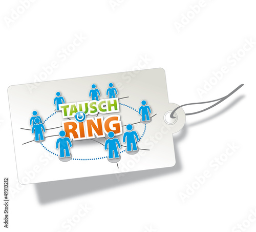 Vector: Tauschring Etikett Preisschild alternative ökonomie Tauschring Etikett Preisschild alternative ökonomie