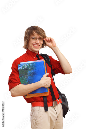 Photo: Happy student with books Happy student with books