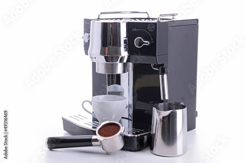 Photo: coffeemaker and cup coffeemaker and cup