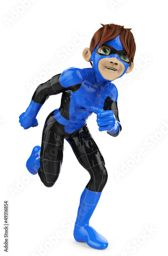 Illustration: super boy running super boy running