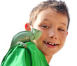Kind mit Chamäleon