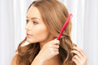 beautiful woman with comb