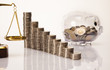 Photo: Business concept, Pig bank and money coin Business concept, Pig bank and money coin