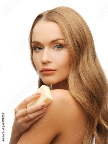 Photo: woman with soap woman with soap