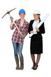Female construction workers