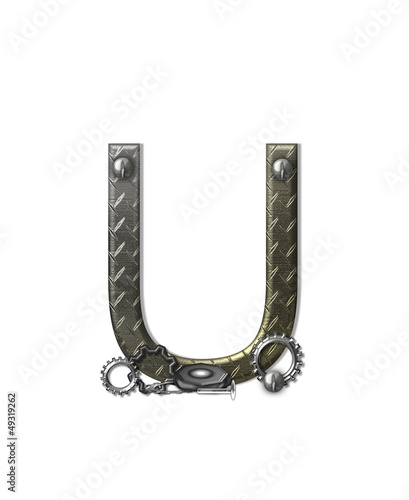 Illustration: Alphabet Metal Shop U Alphabet Metal Shop U