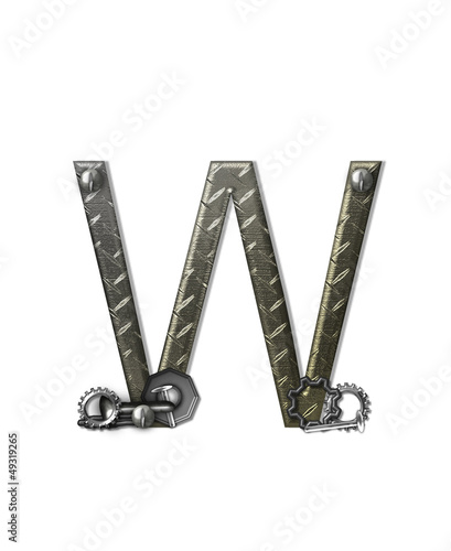 Illustration: Alphabet Metal Shop W Alphabet Metal Shop W