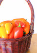 Photo: Basket of Colorful Peppers Basket of Colorful Peppers