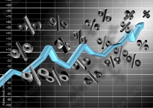 Illustration: Chart and percentage Chart and percentage