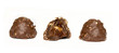 chocolate candies isolated on white background