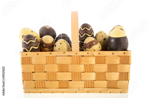 Photo: Basket chocolate eggs Basket chocolate eggs