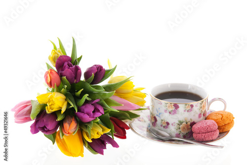 Photo: Colorful bouquet tulips Colorful bouquet tulips