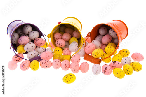 Photo: Buckets with easter eggs Buckets with easter eggs