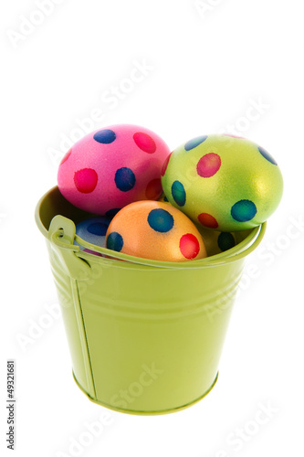 Photo: Bucket with easter eggs Bucket with easter eggs