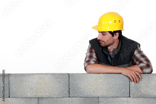 Photo: Mason supported wall Mason supported wall