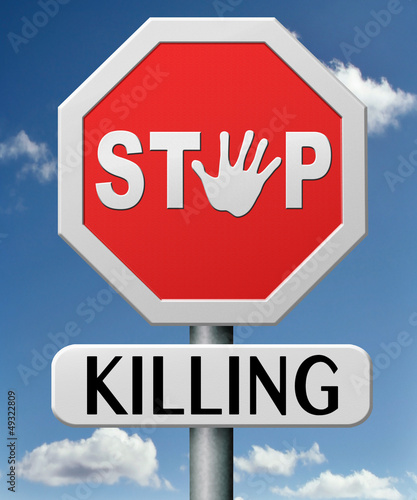 Illustration: stop killing stop killing